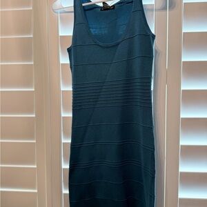 Sleeveless Teal Knit Bodycon Dress